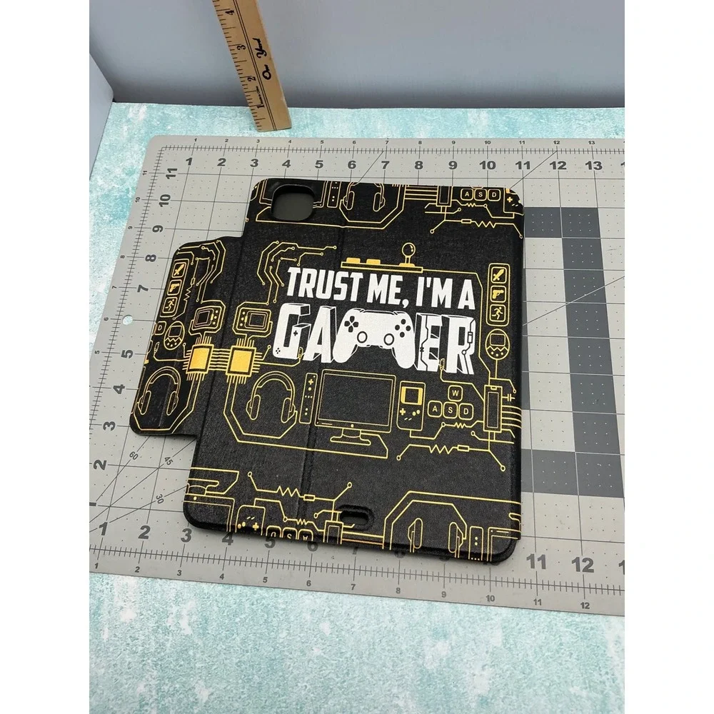 Trust Me I'm A Gamer iPad Pro 11 Case Black Gold Folding‎ Stand Pencil Holder